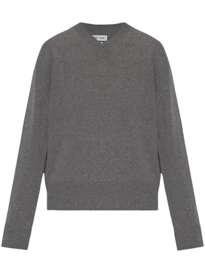 Samsã¸e Samsã¸e Samsøe Samsøe Sabirgitte V-neck Sweater Clothing In Gray