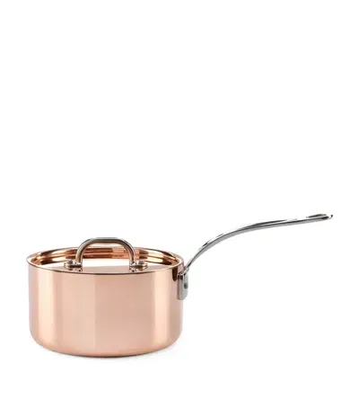 Samuel Groves Copper Clad Saucepan With Lid In Brown