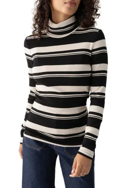 Sanctuary Essential Stripe Turtleneck In Talmondb