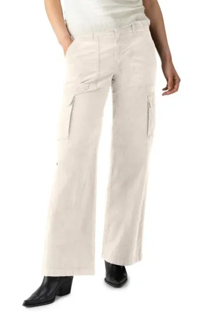 Sanctuary Reissue Wide Leg Cargo Pants In Toasted Almond