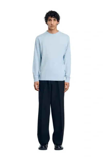 Sandro Cashmere Sweater In Baby Blue