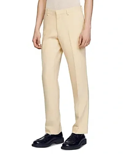 Sandro Croise Dress Pants In Beige