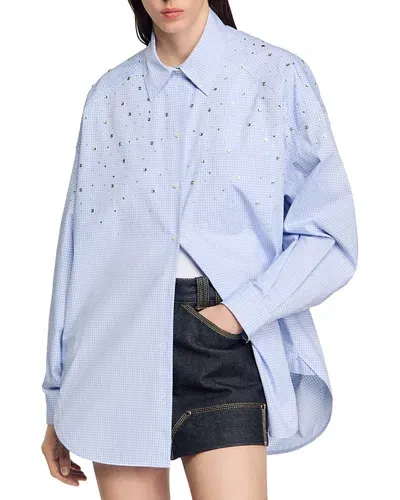 Sandro Daystar Shirt In Sky Blue