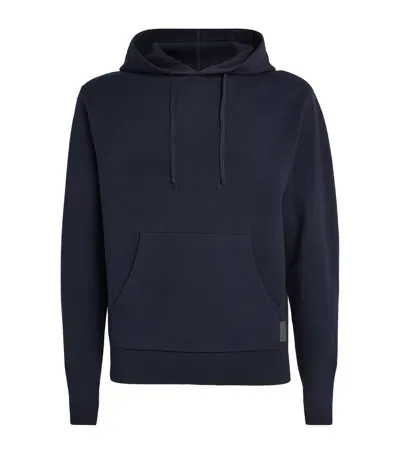 Sandro Double Jersey Hoodie In Blue