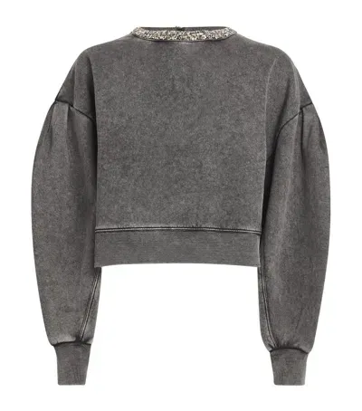 Sandro Embellished Sweatshirt In Black