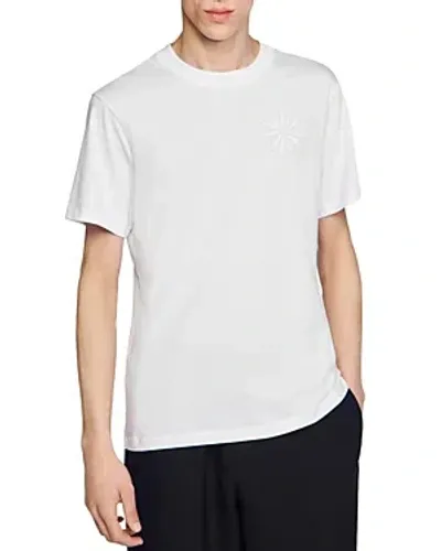 Sandro Glossy Flower Tee In White