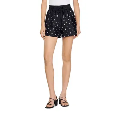 Sandro Halo Shorts In Black