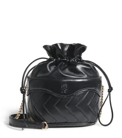 Sandro Leather Le Bonbon Bucket Bag In Black