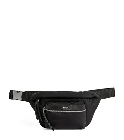 Sandro Leather-trim Belt Bag In Black