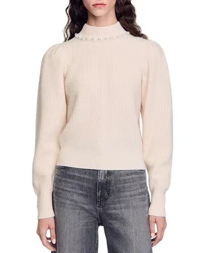 Sandro Lisa Sweater In Ecru