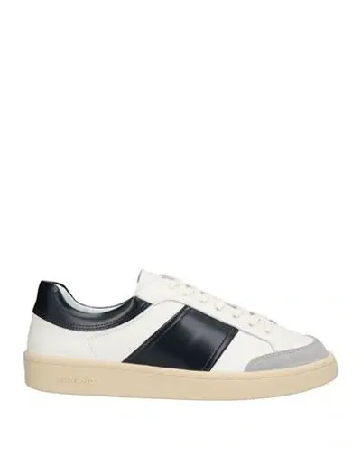 Sandro Man Sneakers White Size 9 Leather