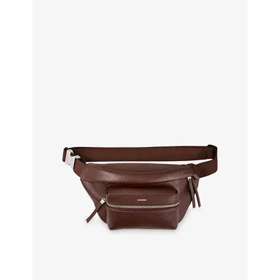 Sandro Crossbody Belt Bag In Black Brown