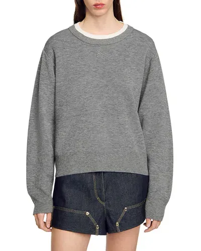 Sandro Nimbus Sweatshirt In Grey