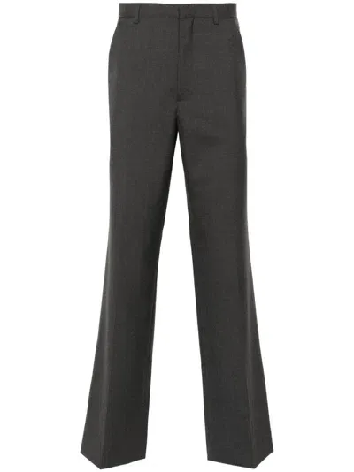 Sandro Pressed-crease Straight Trousers In Grey