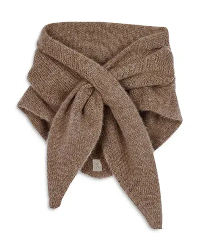 Sandro Shani Wool & Cashmere Collar Snood Scarf In Camel