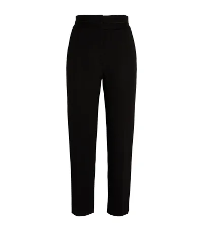 Sandro Straight Tailored Trousers In Black