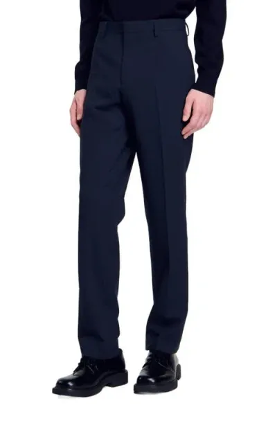 Sandro Suit Trousers In Navy Blue