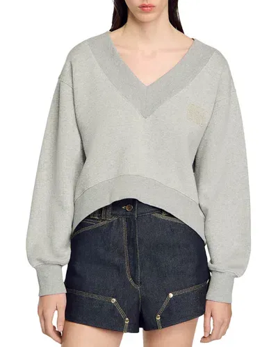 Sandro Theophile Sweater In Grey