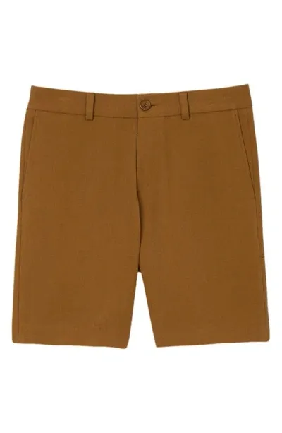 Sandro Twill Shorts In Camel