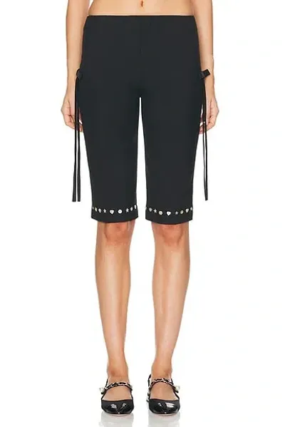 Sandy Liang Crouton Capri Pant In Black