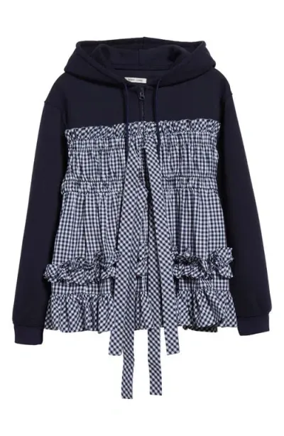 Sandy Liang Esther Hoodie In Navy