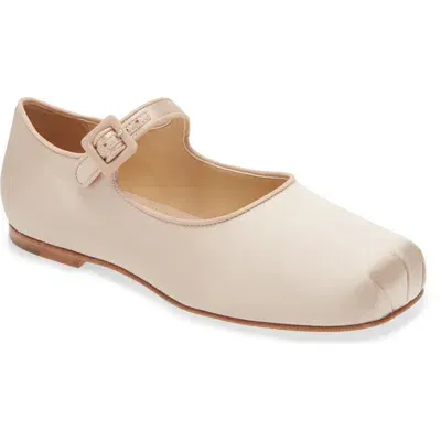 Sandy Liang Ssense Exclusive Pink Mary Jane Pointe Ballerina Flats In Ballet Pink Satin