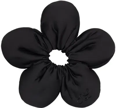 Sandy Liang Ssense Exclusive Black Flower Power 2.0 Scrunchie