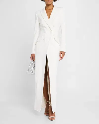 Sans Faff Amberly Evening Blazer Dress In White