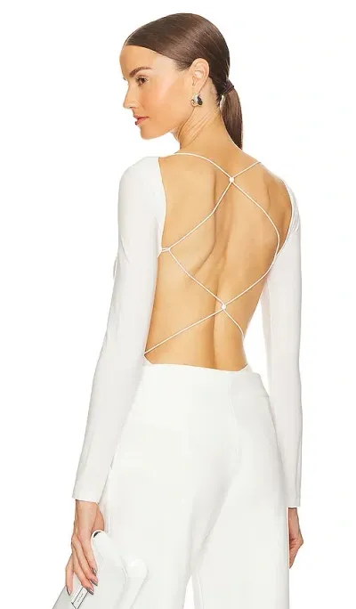 Sans Faff Cross Back Bodysuit In White