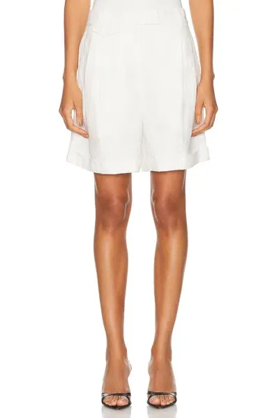 Sans Faff Linen Safari Short In White