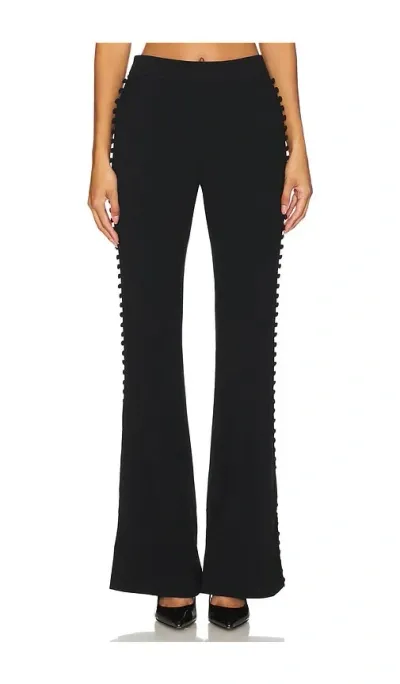 Sans Faff Marais Button Trousers In Black