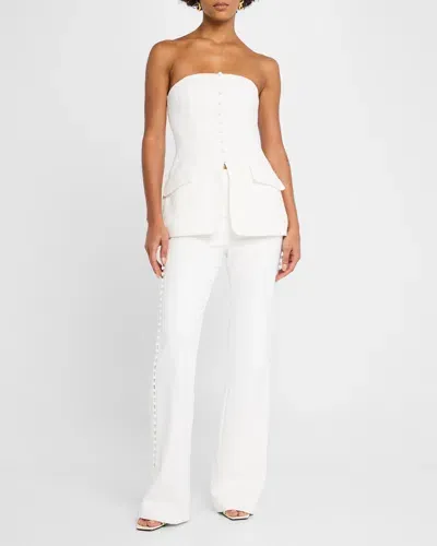 Sans Faff Marais Strapless Button Top In White