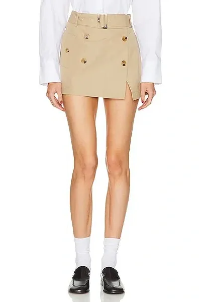 Sans Faff Mercer Trench Skirt In Camel