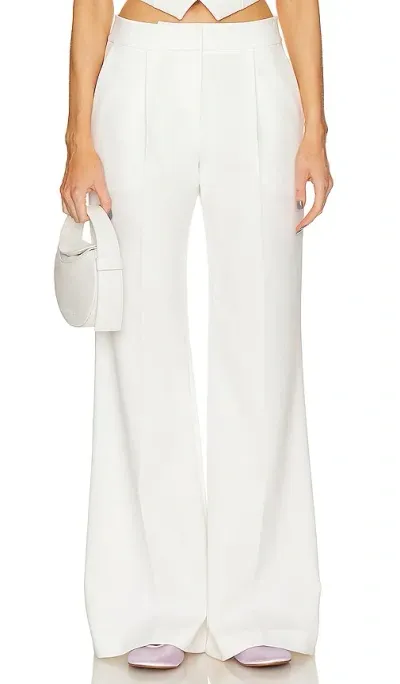 Sans Faff Pin Tuck Palazzo Pant In 白色