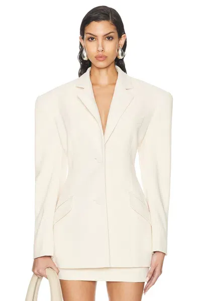 Sans Faff Sicily Snatched Blazer In Cream