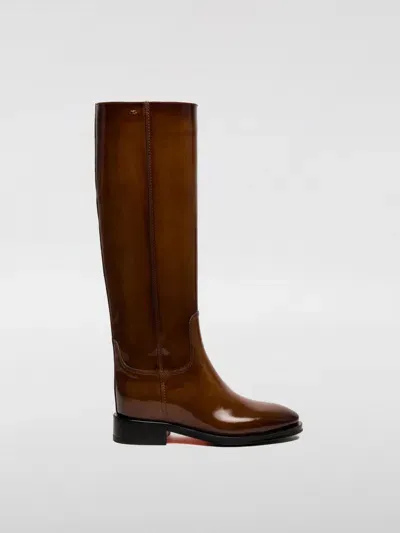 Santoni Boots  Woman Color Brown In Braun