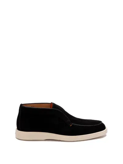 Santoni `digits` Slip-on Loafers In Black  