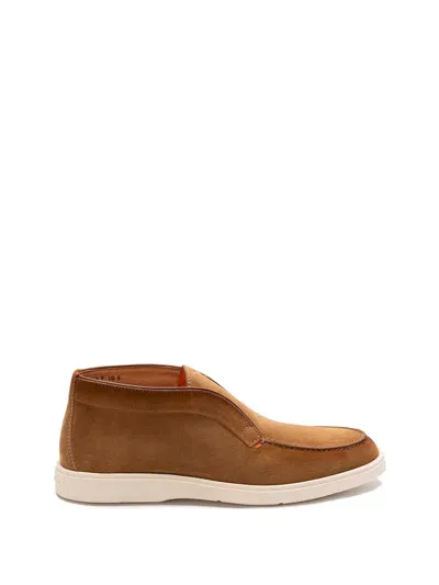 Santoni `digits` Slip-on Loafers In Brown