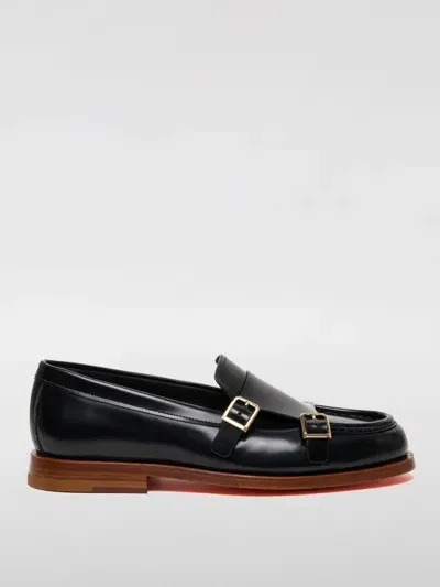 Santoni Loafers  Men Color Black In Schwarz