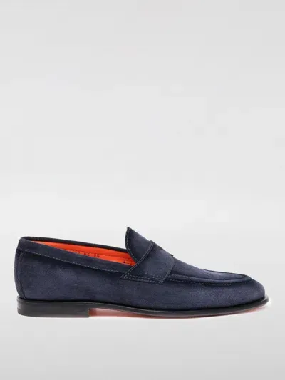 Santoni Loafers  Men Color Blue In Blau