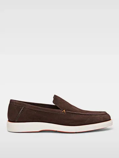 Santoni Loafers  Men Color Brown In 棕色