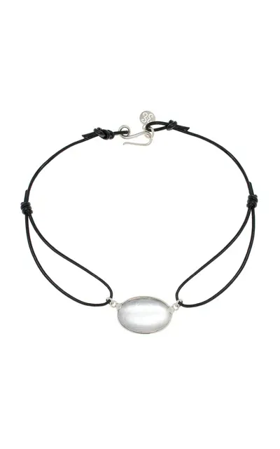 Sapir Bachar Clear Quartz Choker In Black