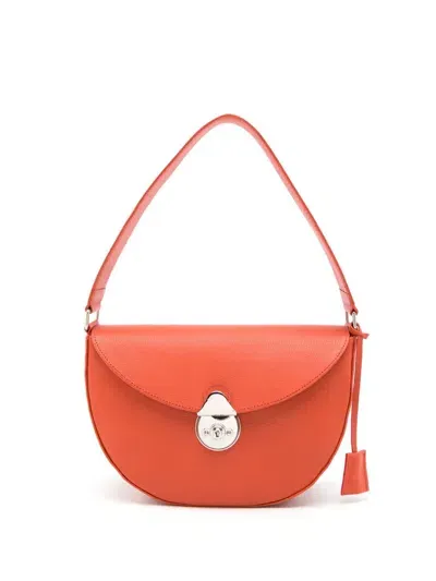 Sarah Chofakian Alexandrine Logo-print Shoulder Bag In Orange