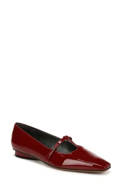 Sarto By Franco Sarto Carmela Square Toe Mary Jane Flat In Red