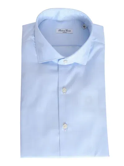 Sartoria Del Campo-sonrisa Light Blue Cotton Shirt