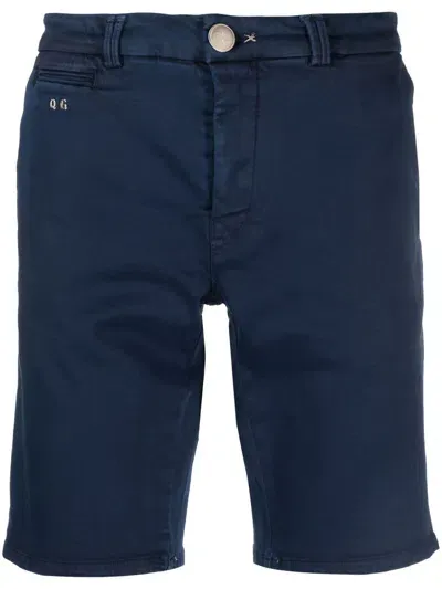 Sartoria Tramarossa Logo-plaque Bermuda Shorts In Blue