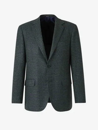 Sartorio Napoli Blazer Plaid Motif In Checkered Motif