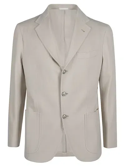 Sartorio Single-breasted Wool Jacket In Beis