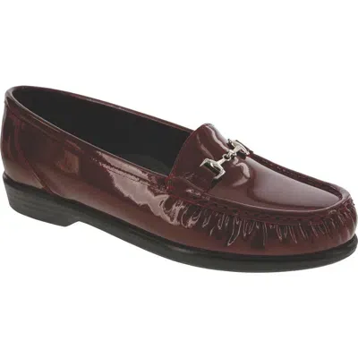 Sas Metro Metallic Loafer In Garnet