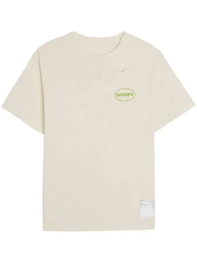 Satisfy Mothtech Cotton T-shirt In Off-white